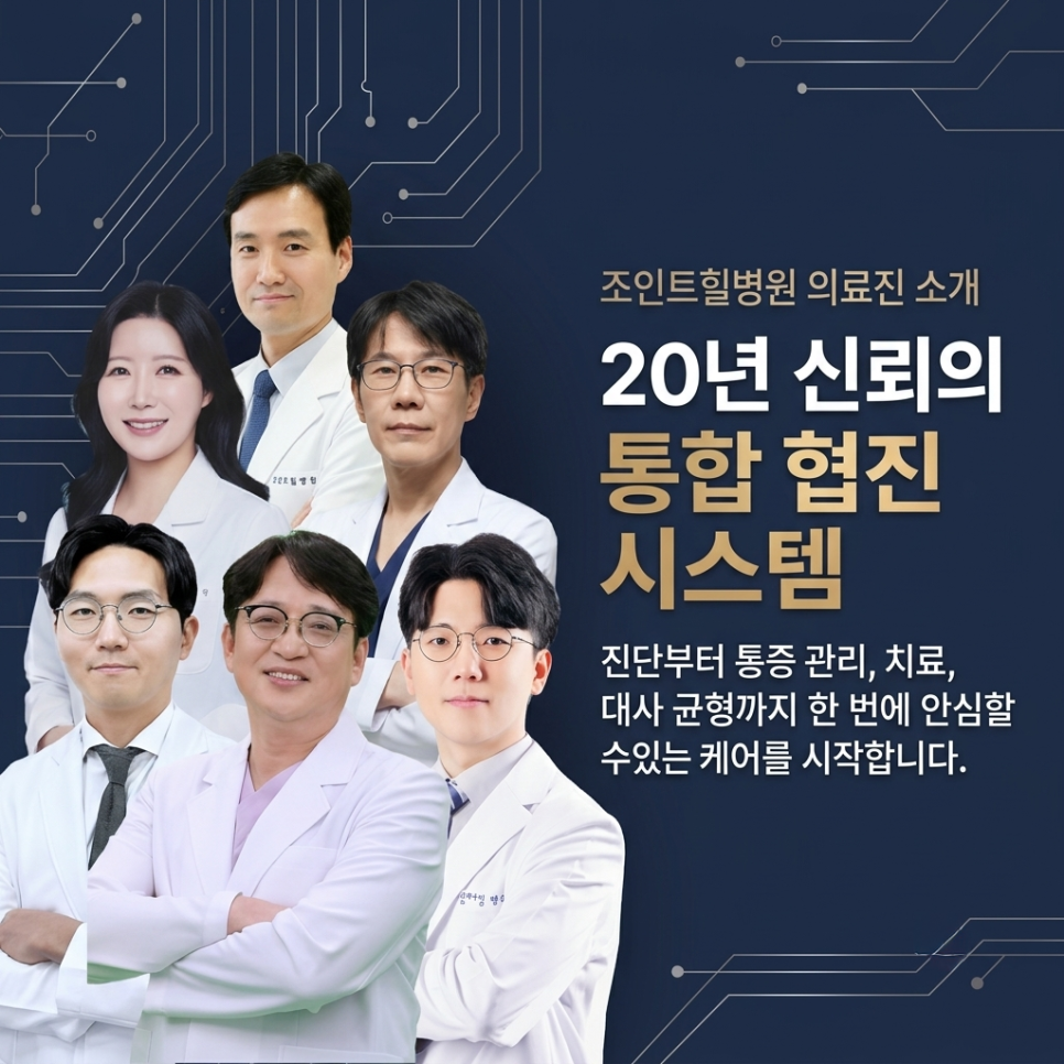 20년 신뢰 위에 구축한 6인 전문의 협진 시스템